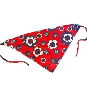 Vintage Floral Red Bandana/kerchief